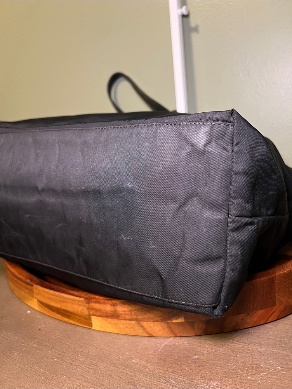 Prada Black Nylon Tote with Leather Handles - Picture 6 of 10